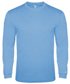 Badger Adult Youth Tri-Blend Long Sleeve Tee COLUMBIA BLUE HEATHER Primary
