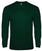 Badger Adult Youth Tri-Blend Long Sleeve Tee FOREST Primary