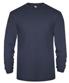 Badger Adult Youth Tri-Blend Long Sleeve Tee NAVY Primary