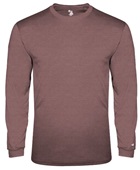 Badger Adult Youth Tri-Blend Long Sleeve Tee MAROON HEATHER Primary