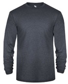 Badger Adult Youth Tri-Blend Long Sleeve Tee NAVY HEATHER Primary