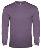 Badger Adult Youth Tri-Blend Long Sleeve Tee PURPLE HEATHER Primary