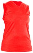 100% Cotton Womens/Girls Sleeveless V-Neck Shirt  (Forest,Navy,Green,Red) TRUE RED Primary