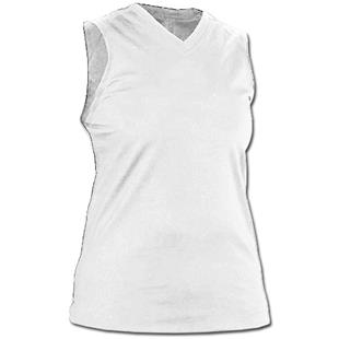 Russell 100% Cotton Womens/Girls Sleeveless V-Neck Shirt or Jersey