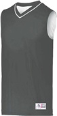 Augusta Adult/Youth Reversible Basketball Jersey Outside: BLACK, Inside: WHITE Primary