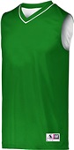 Augusta Adult/Youth Reversible Basketball Jersey Outside: DARK GREEN, Inside: WHITE Primary