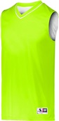 Augusta Adult/Youth Reversible Basketball Jersey Outside: LIME, Inside: WHITE Primary