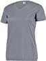 Womensn Set-In Sleeve Polyester Wicking V-Neck T Shirt GRAPHITE Primary