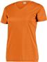 Womensn Set-In Sleeve Polyester Wicking V-Neck T Shirt ORANGE Primary