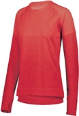 Augusta Ladies Zoe Tonal Heather Pullover 5575 RED Primary