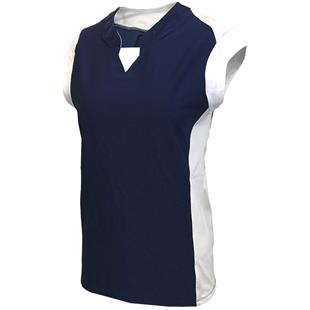 Russell Women's V-Neck Sleeveless Racerback Cooling Softball Jersey Blue/White