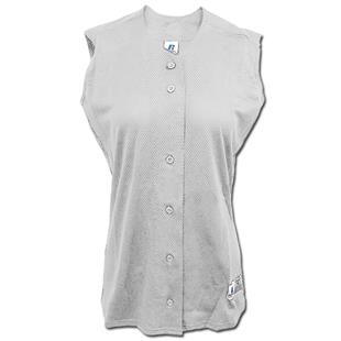 Womens Sleeveless Full-Button Softball Jersey (1-Size Smaller than Normal)