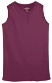 Womens Sleeveless Softball Jersey (WXS - White,Grey,Maroon,Gold) (WM-Purple, WL-Forest)