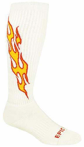 SOLID WHITE/RED & YELLOW FLAMES