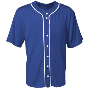 Youth & Adult Royal Full Button Baseball Jersey - Blank Jerseys