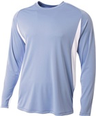 A4 Adult Cooling Performance LS Color Block Tee