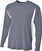 A4 Adult Cooling Performance LS Color Block Tee