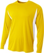 A4 Adult Cooling Performance LS Color Block Tee