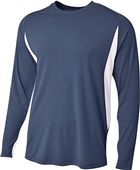 A4 Adult Cooling Performance LS Color Block Tee