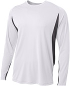 A4 Adult Cooling Performance LS Color Block Tee