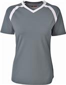 A4 Women/Girls Ace SS Volleyball Jersey GRAPHITE/WHITE Primary