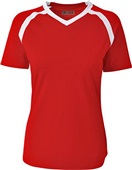 A4 Women/Girls Ace SS Volleyball Jersey SCARLET/WHITE Primary