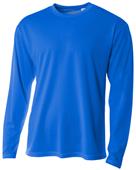 A4 Adult Birds Eye Mesh Long Sleeve Tee