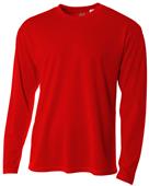 A4 Adult Birds Eye Mesh Long Sleeve Tee