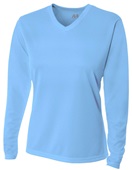 A4 Womens Birds Eye Mesh Long Sleeve Tee