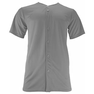 Grey Full Button Baseball Jerseys 