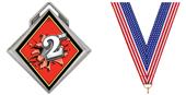 Hasty Award G-Force 3" Medal Bust Out 2nd Place Hasty Award G-Force 3" Medal Bust Out 2nd Place