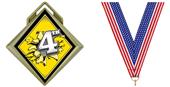 Hasty Award G-Force 3" Medal Bust Out 4th Place Hasty Award G-Force 3" Medal Bust Out 4th Place