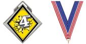 Hasty Award G-Force 3" Medal Bust Out 4th Place Hasty Award G-Force 3" Medal Bust Out 4th Place