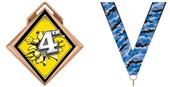 Hasty Award G-Force 3" Medal Bust Out 4th Place Hasty Award G-Force 3" Medal Bust Out 4th Place