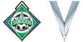 Hasty Excel 3" Blue Medal All-Star Soccer Mylar