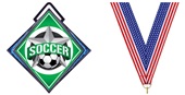 Hasty Excel 3" Blue Medal All-Star Soccer Mylar