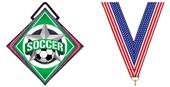 Hasty Excel 3" Maroon Medal All-Star Soccer Mylar