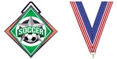 Hasty Excel 3" Orange Medal All-Star Soccer Mylar