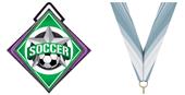 Hasty Excel 3" Purple Medal All-Star Soccer Mylar