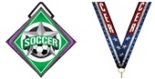 Hasty Excel 3" Purple Medal All-Star Soccer Mylar