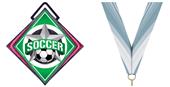 Hasty Excel 3" Pink Medal All-Star Soccer Mylar