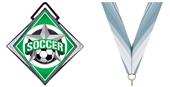 Hasty Excel 3" White Medal All-Star Soccer Mylar