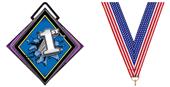 Excel 3" Purple Medal Bust Out 1st Place Mylar Excel 3" Purple Medal Bust Out 1st Place Mylar