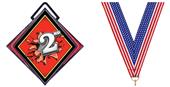 Hasty Excel 3" Red Medal Bust Out 2nd Place Mylar Hasty Excel 3" Red Medal Bust Out 2nd Place Mylar
