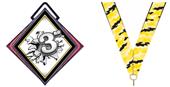 Excel 3" Maroon Medal Bust Out 3rd Place Mylar Excel 3" Maroon Medal Bust Out 3rd Place Mylar