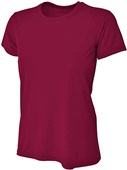 A4 Women's Cooling Performance Crew MAROON Primary