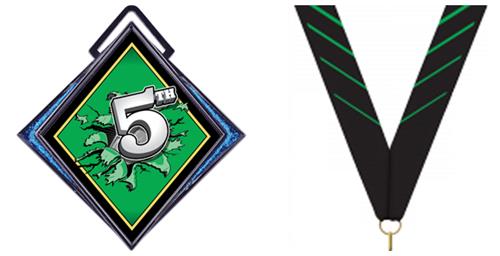 PHOENIX GREEN NECK RIBBON