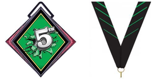 PHOENIX GREEN NECK RIBBON