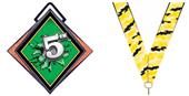 Excel 3" Orange Medal Bust Out 5th Place Mylar Excel 3" Orange Medal Bust Out 5th Place Mylar