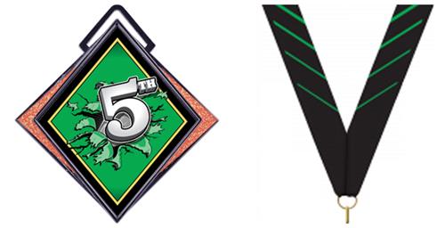 PHOENIX GREEN NECK RIBBON